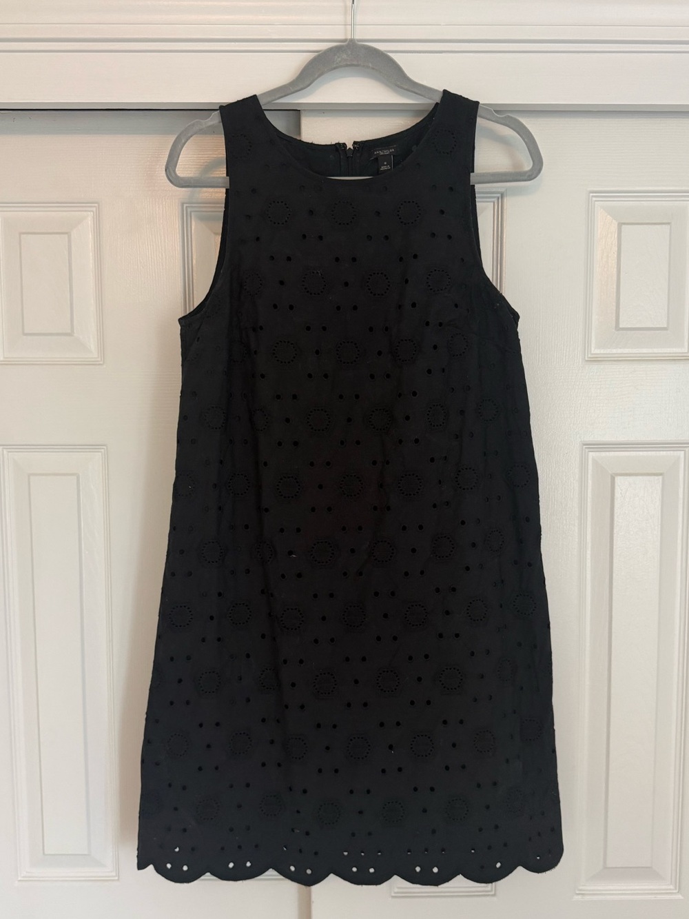 Ann Taylor Black Eyelet Shift Dress - 100% Cotton